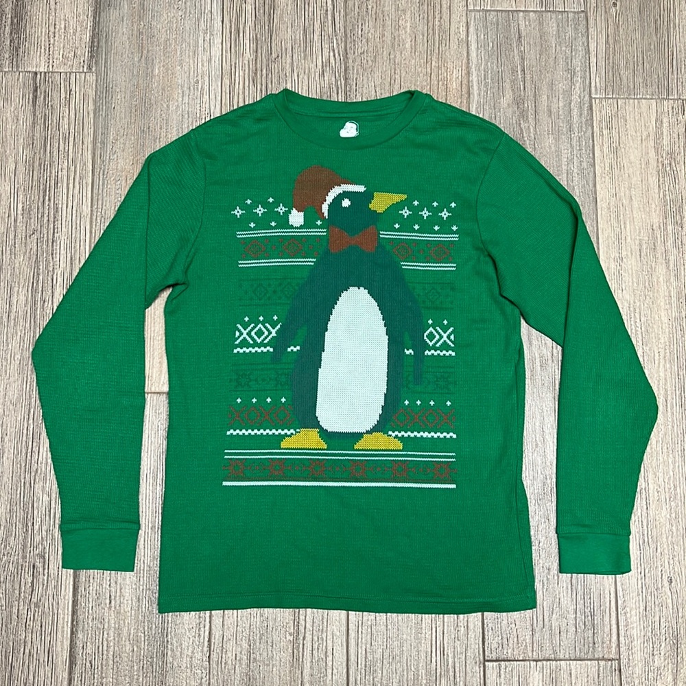 Dec. 25th Mens Christmas Thermal - Green - Size M